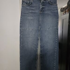 Reformation Blue Denim Skirt